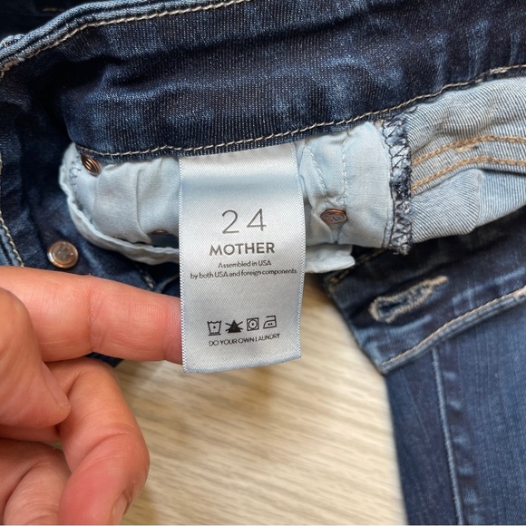 MOTHER Looker Ankle Frey MidRise Skinny Jeans in Wash No Play Women’s size 24 - Picture 8 of 16